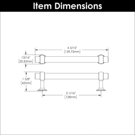 Ostia Collection Pull 5-1/16'' cc Polished Nickel Finish B077524-14