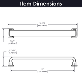 Brighton Collection Appliance Pull 12'' cc Satin Nickel Finish B077898SN