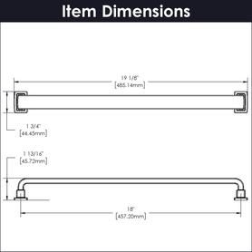 Brighton Collection Appliance Pull 18'' cc Matte Black Finish B077899MB