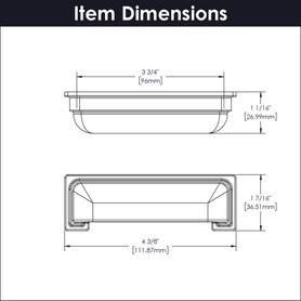 Brighton Collection Cup Pull 3-3/4'' cc Satin Nickel Finish B077958SN