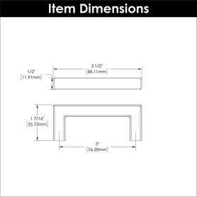 Coventry Collection Pull 3'' cc Matte Black Finish B077987MB