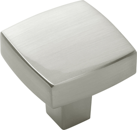 Coventry Collection Knob 1-1/4'' Square Satin Nickel Finish B077986SN