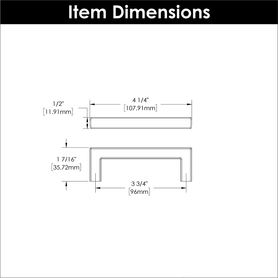 Coventry Collection Pull 3-3/4'' cc Brushed Golden Brass Finish B077988BGB