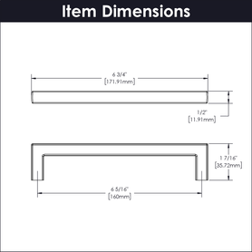 Coventry Collection Pull 6-5/16'' cc Matte Black Finish B077990MB