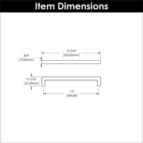 Coventry Collection Appliance Pull 12'' cc Chrome Finish B077992CH