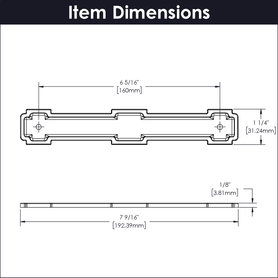 Coventry Collection Pull Backplate 6-5/16'' cc Chrome Finish B077999CH