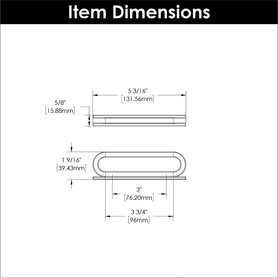 Corsa Collection Pull 3'' & 3-3/4'' cc Matte Black Finish B078785MB