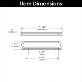 Corsa Collection Pull 5-1/16'' & 6-5/16'' (160mm) cc Satin Nickel Finish B078786SN
