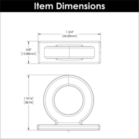 Corsa Collection Ring Knob 1-3/4'' x 5/8'' Brushed Golden Brass Finish B078787BGB