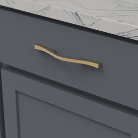 Emerge Collection Pull 3'' & 3-3/4'' cc Brushed Golden Brass Finish B078796-BGB