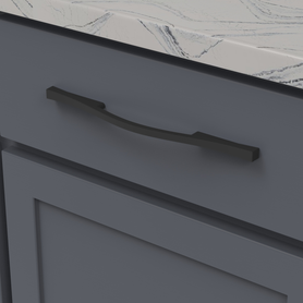 Emerge Collection Pull 5-1/16'' & 6-5/16'' (160mm) cc Matte Black Finish B078797-MB