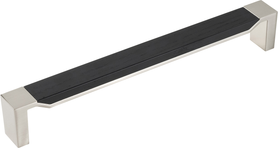 Fuse Collection Appliance Pull 12'' cc Satin Nickel with Black Wood Finish B079354WB-SN