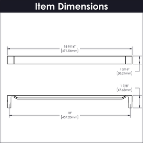 Fuse Collection Appliance Pull 18'' cc Brushed Golden Brass with Walnut Finish B079355WN-BGB