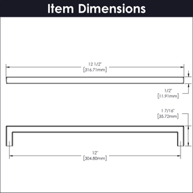 Coventry Collection Pull 12'' cc Chrome Finish B079453CH