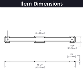 Coventry Collection Pull Backplate 12'' cc Chrome Finish B079455CH