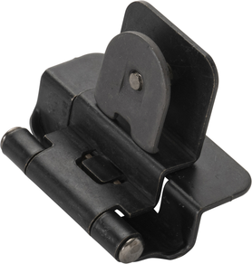 Hinge Double Demountable 3/8'' Inset 1/4'' Overlay Black Iron Finish P5312-BI