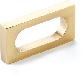 Cafe Pull, Modern Oval Slot, Vintage Brass, 2'' cc 10031-VB