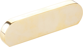 Cafe Pull, Modern Oval, Unlacquered Brass, 3'' cc 10041-UNBR