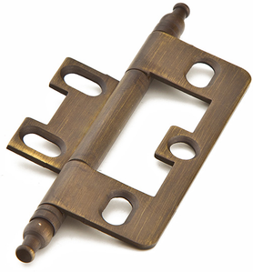 Hinge, Minaret Tip Non-Mortise, Antique Light Brass 1100M-ALB
