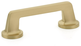 Northport Pull, Round Bases, Signature Satin Brass, 3-1/2'' cc 200-SSB