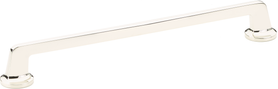 Northport Pull, Round Bases, Polished Nickel, 10'' cc 203-PN