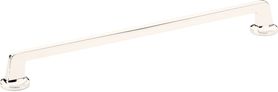 Northport Pull, Round Bases, Polished Nickel, 12'' cc 204-PN