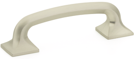 Northport Pull, Square Bases, Satin Nickel, 3-1/2'' cc 205-15
