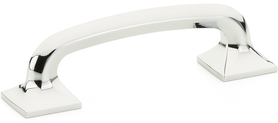 Northport Pull, Square Bases, Polished Chrome, 3-1/2'' cc 205-26