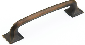 Northport Pull, Square Bases, Ancient Bronze, 5'' cc 216-ABZ