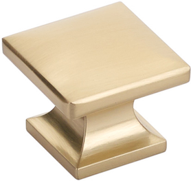 Northport Knob, Square, Signature Satin Brass, 1-3/8'' 219-SSB