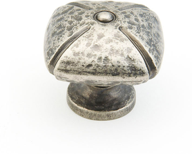Siena Knob, Square, Vibra Nickel, 1-1/2'' 251-VN