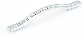 Skyevale Pull, Polished Chrome with Crystals, 128/160 mm cc 302-26