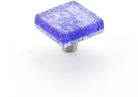 Ice Knob, Square, Blue Pearl, 1-1/2'' 34-PBL