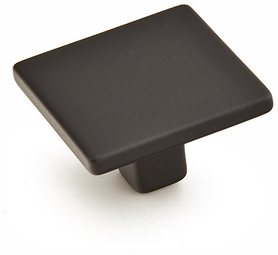 Armadio Knob, Square, Matte Black, 1-3/8'' 360-MB