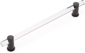 Lumiere Appliance Pull, NON-Adjustable Clear Acrylic, Oil Rubbed Bronze, 12'' cc 402-10B