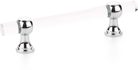 Lumiere Transitional Pull, Adjustable Clear Acrylic, Polished Chrome, 4'' cc 414-26