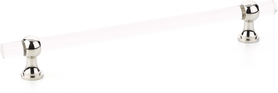 Lumiere Transitional Pull, Adjustable Clear Acrylic, Polished Nickel, 8'' cc 418-PN
