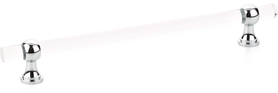 Lumiere Transitional Pull, Adjustable Clear Acrylic, Polished Chrome, 8'' cc 418-26