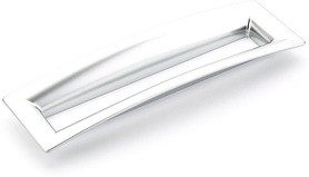 Finestrino Pull, Flared Rectangle, Matte Chrome, 160 mm cc 442-M26