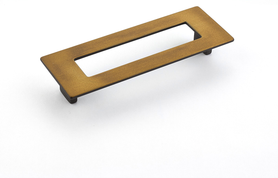 Finestrino Pull, Rectangle, Burnished Bronze, 128 mm cc 445-BRBZ