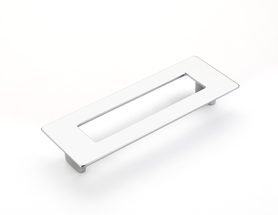 Finestrino Pull, Rectangle, Matte Chrome, 128 mm cc 445-M26