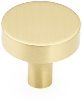 Haniburton Knob, Round, Satin Brass, 1-1/4'' dia 470-SB