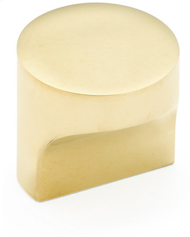 Haniburton Round T-Knob, Unlacquered Brass, 1-1/4'' dia 471-UNBR