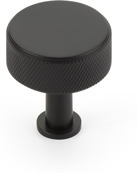 Pub House Knob, Knurled, Matte Black, 1-1/4'' dia 5002-MB