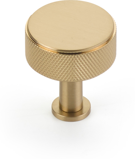 Pub House Knob, Knurled, Signature Satin Brass, 1-1/4'' dia 5002-SSB