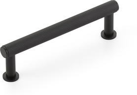 Pub House Pull, Knurled, Matte Black, 4'' cc 5004-MB