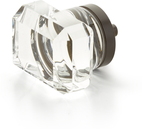 City Lights Rectangular Glass Knob, Oil Rubbed Bronze, 1-3/4''  52-10B