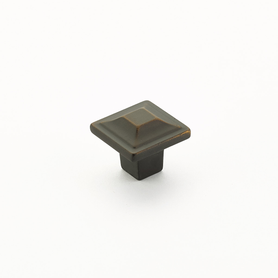 Menlo Park Knob, Square, Ancient Bronze, 1-1/4'' 530-ABZ