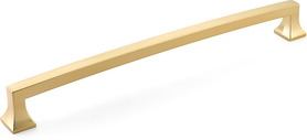 Menlo Park Appliance Pull, Arched, Signature Satin Brass, 15'' cc 539-SSB