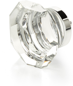 City Lights Faceted Dome Glass Knob, Polished Chrome, 1-3/4'' dia 54-26